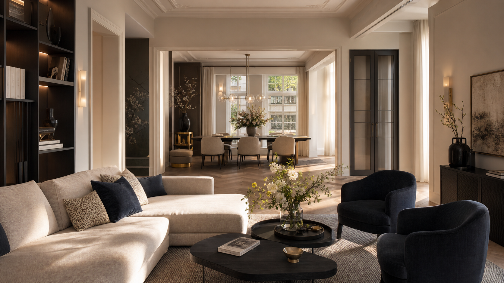 Professioneel gestyled woninginterieur bij de verkoopstrategie